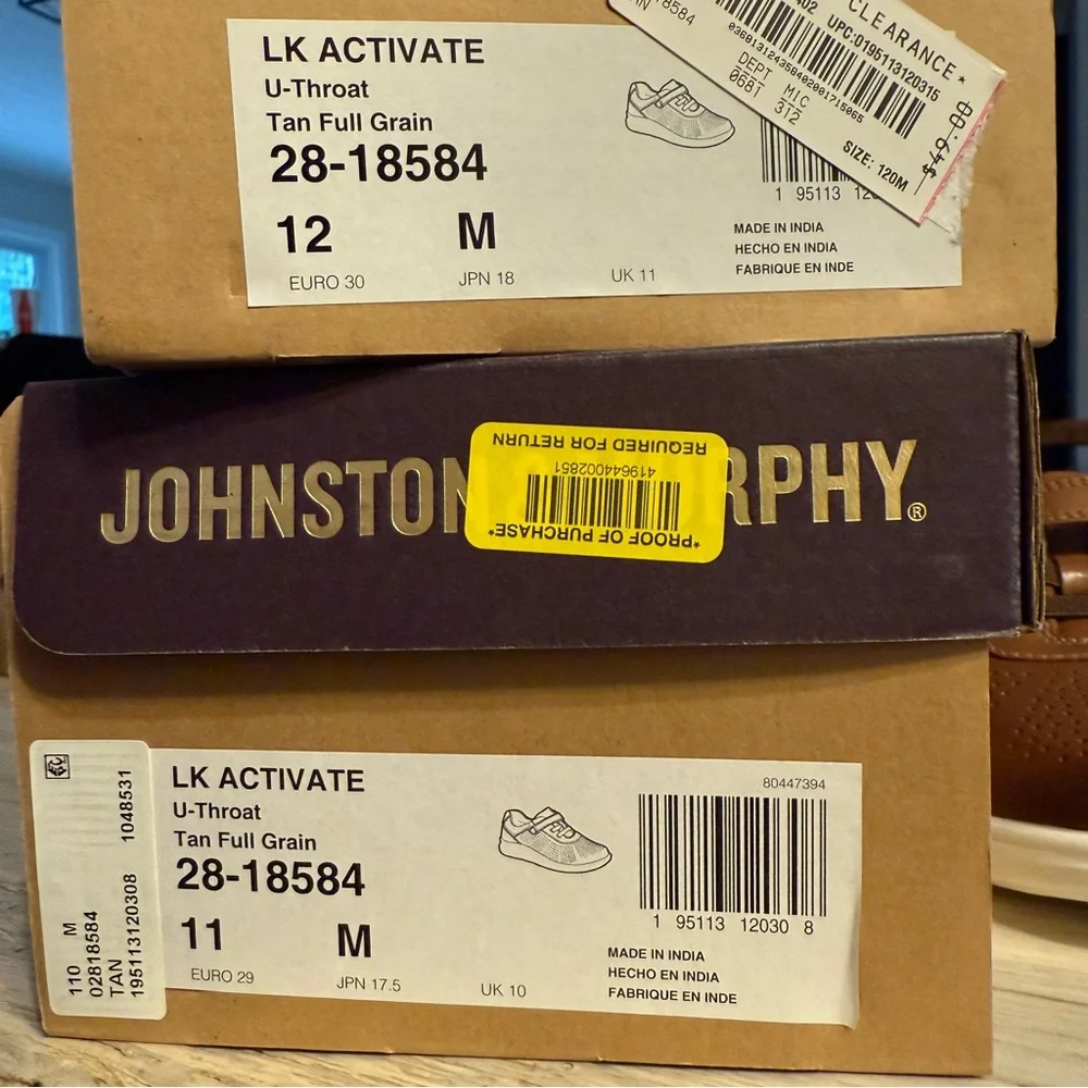 Johnston & Murphy Toddler Little Boys’ Leather Sneaker- sz 11 & 12 - NIB - Picture 10 of 10